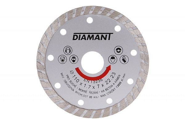 Kotouč diamantový DIAMANT 110x1. 7x22. 2mm TURBO