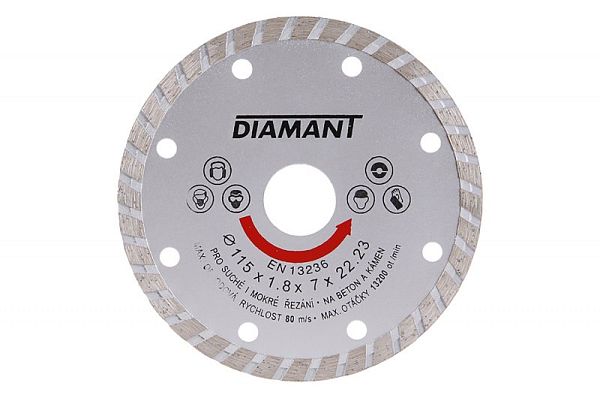 Kotouč diamantový DIAMANT 115x1. 8x22. 2mm TURBO