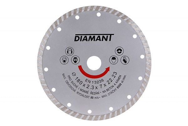 Kotouč diamantový DIAMANT 180x2. 3x22. 2mm TURBO