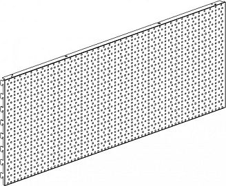 Zadní panel 400/1250mm děrovaný !OBJ!