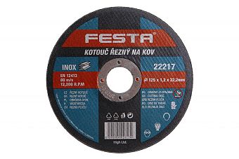 Kotouč řezný FESTA na kov 125x1. 2x22. 2mm