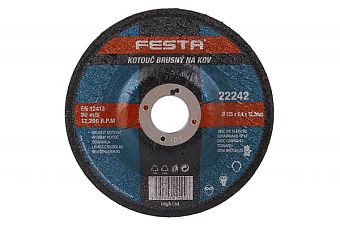 Kotouč brusný FESTA na kov 125x6. 4x22. 2mm