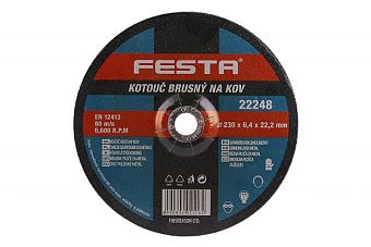 Kotouč brusný FESTA na kov 230x6. 4x22. 2mm