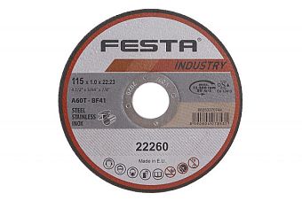 Kotouč řezný FESTA INDUSTRY na kov 115x1x22. 2mm